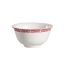 C.A.C. 105-63, 6 Oz 3.75-Inch Red Gate Porcelain Rice Bowl, 5 DZ/CS