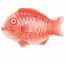 Thunder Group 1400CFR, 14-Inch Melamine Fish Seafood Platter, Red, 12/CS