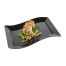 Fineline Settings 1406-BK, 6.5x10-inch Wavetrends Black Polystyrene Rectangular Salad Plate, 120/CS