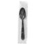 Fineline Settings 17CIS.BK, 6-inch ReForm Polypropylene Individually Wrapped Black Spoon, 1000/CS