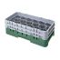 Cambro 17HS800119, Camrack 8.5-Inch High Sherwood Green 17-Compartment Half Size Glass Rack W/4 Extenders