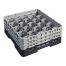 Cambro 20S638110, Camrack 6.88-Inch High Black 20-Compartment Glass Rack W/3 Extenders