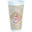 Dart 20X16G, 20 Oz Cafe G Red Accents Stock Printed Foam Cup, 500/Cs