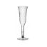 Fineline Settings 2105-CL 5 Oz 2-Piece Flairware Clear Plastic Champagne Flutes, 120/CS