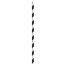PacknWood 210CHP14BLKWT, 5.7x0.23-Inch Black & White Striped Cocktail Paper Straws - Wrapped, 3000/CS