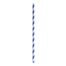 PacknWood 210CHP14BLUT, 5.7x0.23-Inch Blue & White Striped Cocktail Paper Straws - Unwrapped, 3000/CS