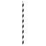 PacknWood 210CHP19BLKW, 7.75x0.23-Inch Black & White Striped Paper Straws - Wrapped, 3000/CS
