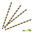 PacknWood 210CHP19KBW, 7.75x0.2-inch Striped Wax Coated Paper Straws Wrapped, 3000/CS