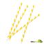 PacknWood 210CHP19Y, 7.75-inch Yellow Striped Wax Coated Paper Straws, 3000/CS
