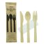 PacknWood 210CVBJNK4K, "Anji" Wrapped Bamboo Cutlery Kit 4/1 (Knife, Fork, Spoon, Napkin), 100/CS