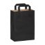 PacknWood 210MCABN, 7-inch Black Mini Paper Bag with Handle, 250/CS