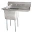Omcan 25254, 24x24x14-inch 1-Compartment Stainless Steel Sink with Right Drain Board