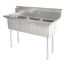 Omcan 25270, 18x21x14-inch 3-Compartment Stainless Steel Sink, No Drain Board