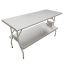 Omcan 41236, 30x60-inch Stainless Steel Folding Table with Undershelf
