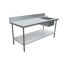 Omcan 43240, 30x72-inch All Stainless Steel Work Table with Right Sink and 6-inch Backsplash