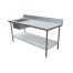 Omcan 43241, 30x60-inch Stainless Steel Work Table with Left Sink and 6-inch Backsplash