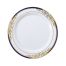 Fineline Settings 4907-WHBG, 7.5-inch Signature Blu Round Salad Plate with Blue Rim, 120/CS