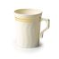 Fineline Settings 508-BO, 8 Oz Silver Splendor Bone Coffee Mug with Golden Rim, 120/CS