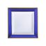 Fineline Settings 5507-WH-BG, 7.25-inch Silver Splendor Square White Dessert Plate with Blue Trim, 120/CS