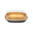Karat AF-TOP24-COMBO, 24 Oz Black/Gold Aluminum Foil Container with PET Dome Lid, 100/CS