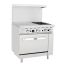Atosa CookRite AGR-2B24GL, 36-Inch 2 Burner Heavy Duty Gas Range with 24-Inch Left Griddle and Single Oven