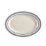 C.A.C. BLU-14, #9 12.5-Inch White Stoneware Oval Platter, DZ