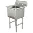 Blue Air ВЅP-24-14, 24x14-inch 1-Compartment Stainless Steel Sink with Drain Basket