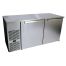 Glastender C1FL60, Silver 2 Solid Door Refrigerated Back Bar Storage Cabinet, 120 Volts