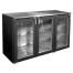 Glastender C1RB60, Black 3 Glass Door Refrigerated Back Bar Storage Cabinet, 120 Volts
