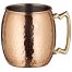 Winco CMM-20H, 20-Ounce Hammered Moscow Mule Mug, with Brass Handle, Copper-Plated