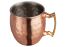 Winco CMM-2H, 2-Ounce Hammered Moscow Mule Mug, with Brass Handle, Copper-Plated