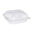 Dart C90PST3, 8x8x3-Inch ClearSeal 3-Compartment Clear Sandwich OPS Container with a Hinged Lid, 250/CS