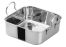 Winco DDSB-101S, 4.5-Inch Stainless Steel Square Mini Roasting Pan, 2 Handles