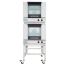Moffat E23M3-2C, Turbofan Double Deck Half Size Convection Oven with Mechanical Controls and Stainless Steel Stand with Casters, 220-240V, 6 kW