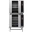 Moffat E32T5-2, Turbofan Double Deck Full Size Touch Screen Convection Oven with Steam Injection and Stainless Steel Stand, 208V, 11.6 kW