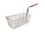 WincРѕ FB-25, 12.8-Inch Stainless Steel Fry Basket, Coated Handle, Red, NSF