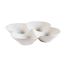 C.A.C. FWD-6, 6-Inch Bone White Four-Section Porcelain Flower Dish, 3 DZ/CS