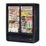 True GDM-41SL-60-HC-LD, 47.12-Inch Black Low Profile Merchandiser Refrigerator with Sliding Glass Doors