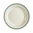 C.A.C. GS-16, 10.5-Inch Stoneware Greenbrier Dinner Plate with Green Band, DZ