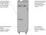 Beverage Air HR1HC-1S, 26-Inch 17.02 cu. ft. Top Mounted 1 Section Solid Door Reach-In Refrigerator