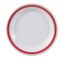 Yanco HS-112 12-Inch Houston Melamine Round White Plate, 24/CS