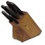 Dexter Russell HSGB-3, 7-Piece Sofgrip Cutlery Set with Black Handles in Wood Block, NSF