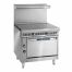 Imperial IHR-2HT-C, 36-Inch 2-Burner Range with Convection Oven and Two 18-Inch Hot Tops, NSF