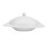 C.A.C. KSE-220, 24 Oz 12-Inch Porcelain Kingsquare Square Pasta Bowl with Lid, 6-Set/CS