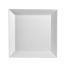 C.A.C. KSE-25, 14-Inch Super White Square Porcelain Plate, 6 PC/CS