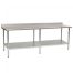 L&J B5SG24108, 24x108-Inch Stainless Steel Work Table with Backsplash and Galvanized Undershelf