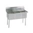 L&J LJ1014-3 10x14-inch Stainless Steel 3-Compartment Sink