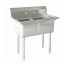 L&J LJ1515-2 15x15-inch Stainless Steel 2-Compartment Sink