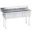 L&J LJ1821-3 18x21-inch Stainless Steel 3-Compartment Sink