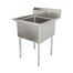 L&J LJ2424-1 24x24-inch Stainless Steel 1-Compartment Sink